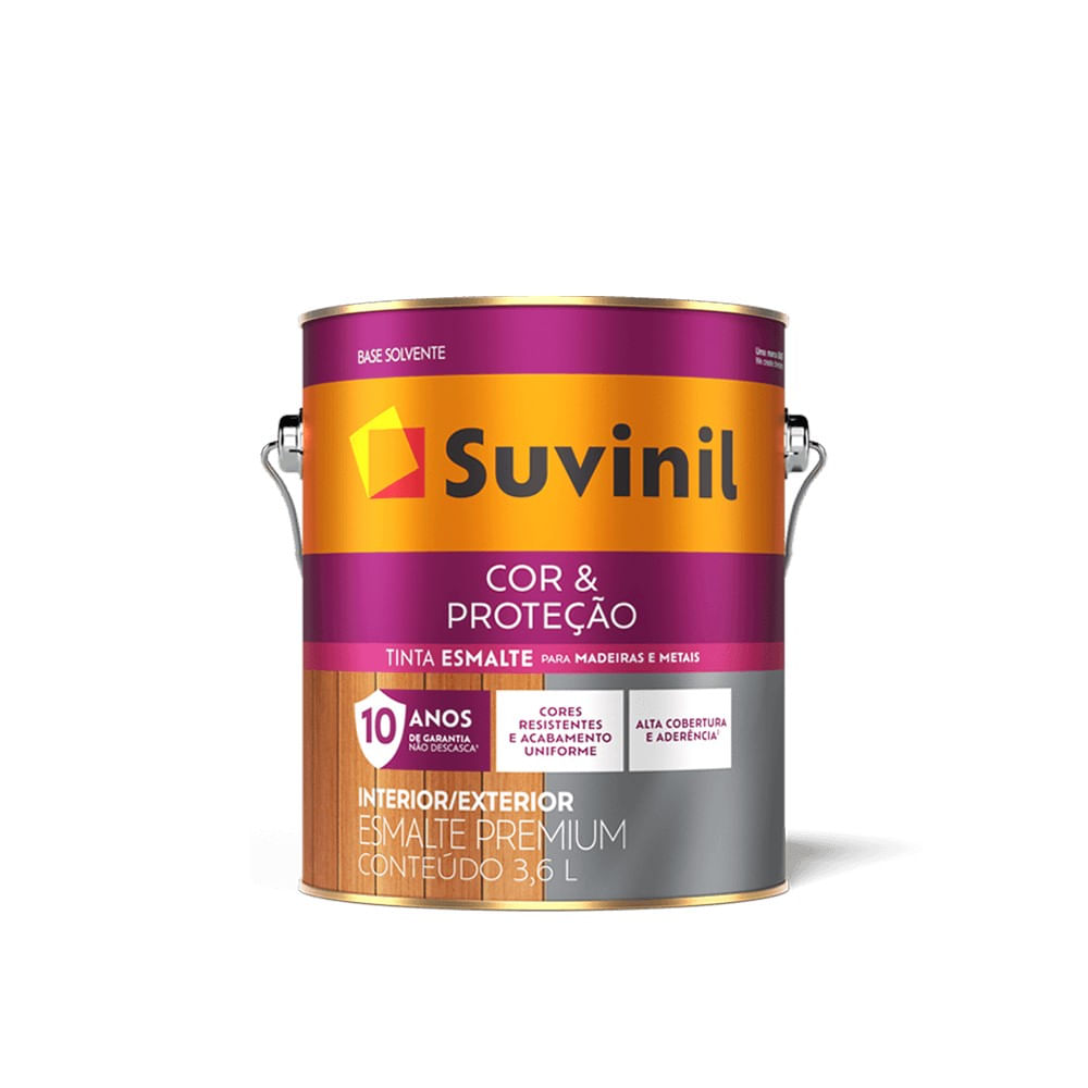 Esmalte sintético acetinado 3,6 litros marrom barroco Suvinil