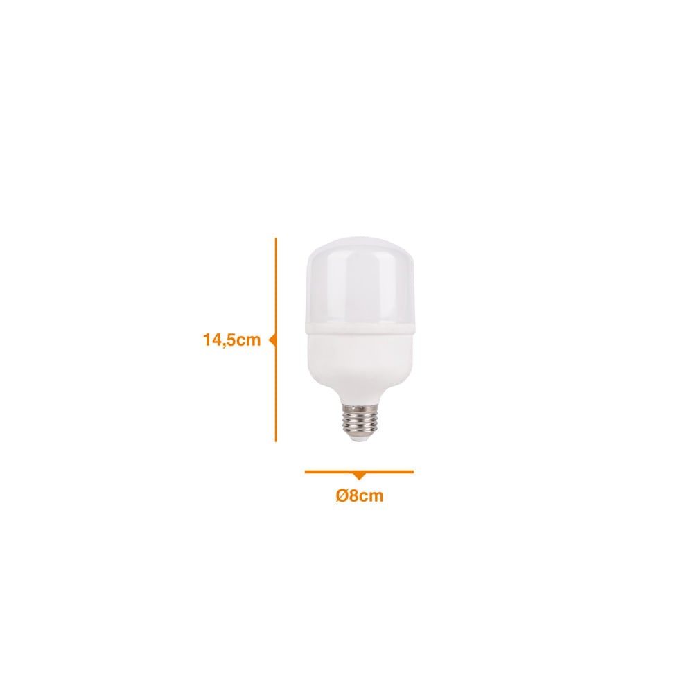 Lâmpada LED high power bulbo 20W 6500K branca 2100lm Bronzearte