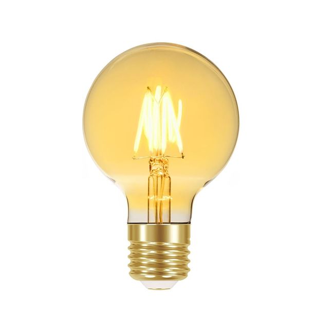 Lâmpada Led Filamento Vintage Globo G80 4W Autovolt Âmbar Taschibra