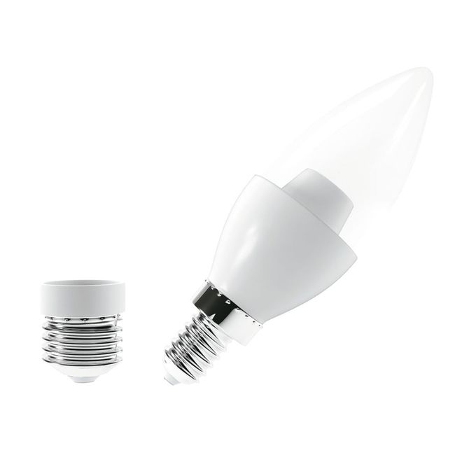 Lâmpada Vela Led E14 E27 6W 6000K Bivolt Luminatti