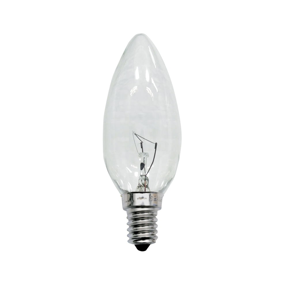 Lâmpada Incandescente Vela Lisa Clara 40W 220V E14 Taschibra