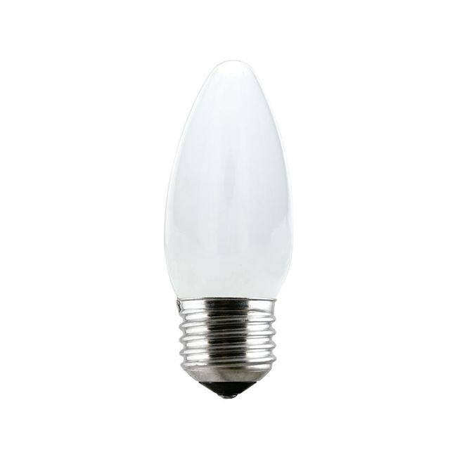 Lâmpada Incandescente Vela Lisa Leitosa 40W 127V E27 Taschibra
