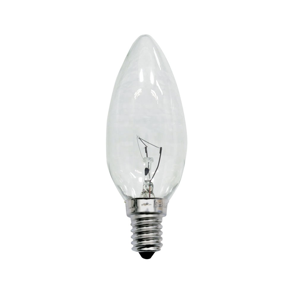 Lâmpada Incandescente Vela Lisa Clara 40W 127V E14 Taschibra
