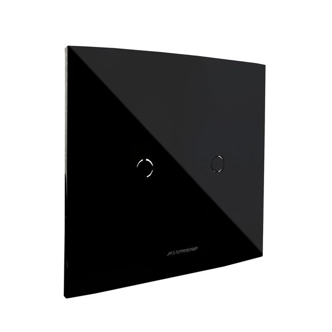 Placa 4X4 Com Suporte Para Cega Saída De Fio Linha Inova Pro Black Piano Alumbra