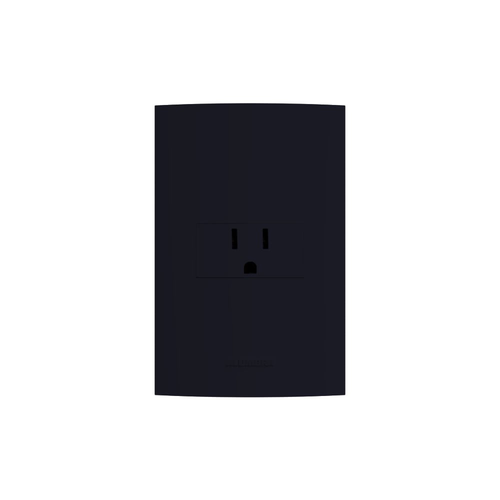 Tomada 10A com Placa 4X2 Ip Class Preto Ebano Fosco Alumbra