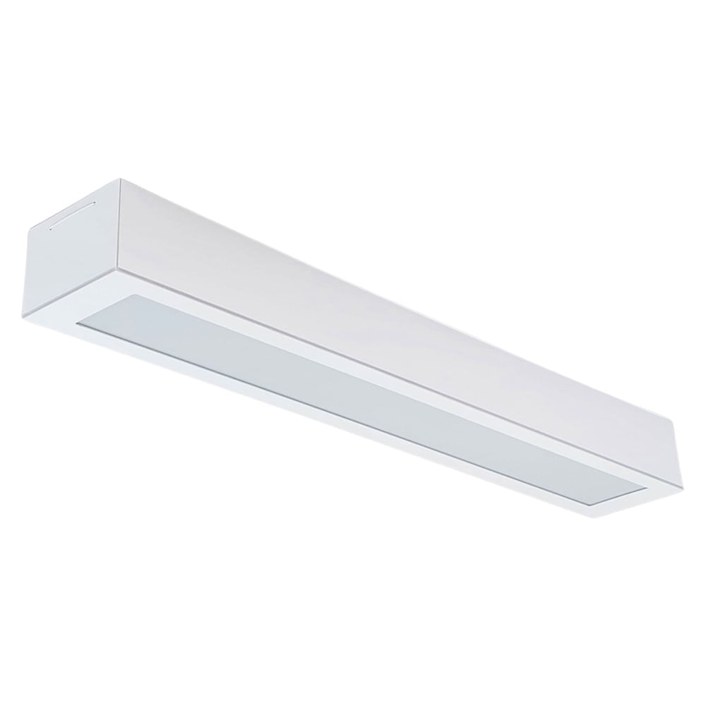 Luminária Sobre Led 18w 65x10 Retangular 6500k Bivolt Branco Valencia Tualux