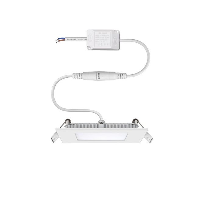 Luminaria Painel Led Embutir Quadrada Downlight 24W 2700K Elgin