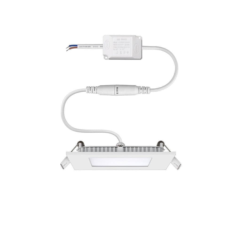 Luminaria Painel Led Embutir Quadrada Downlight 24W 2700K Elgin