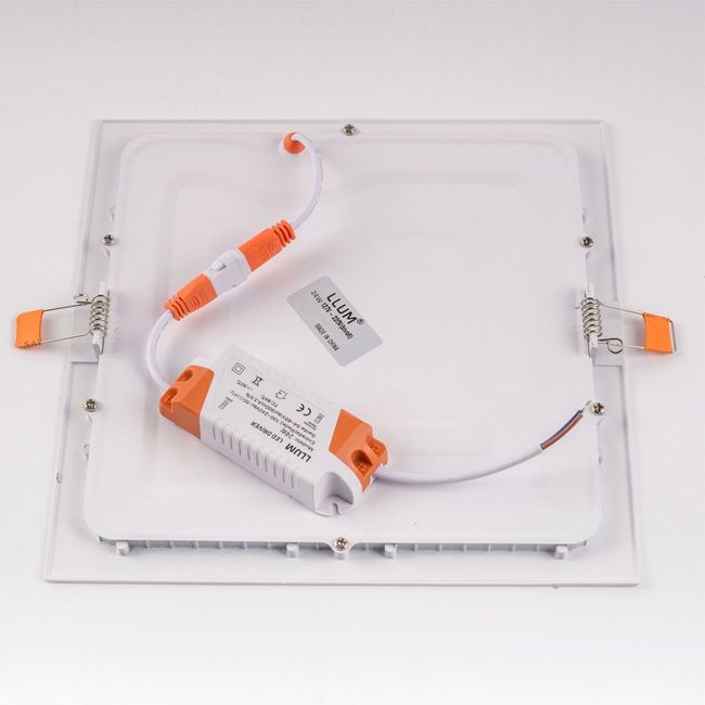 Painel Embutir Slim Led Quadrado 24W 3000K 120° IP20 Bivolt LLumm Bronzearte