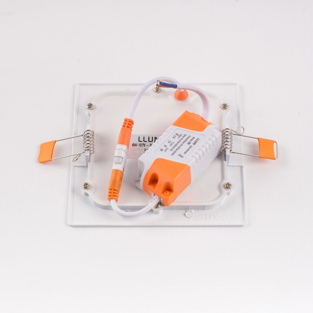 Painel Embutir Slim Led Quadrado 6W 6500K 120° IP20 Bivolt LLumm Bronzearte