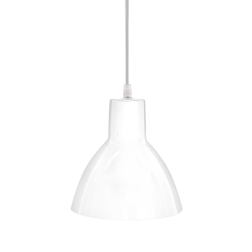 Luminária Pendente TD 622/1 E27 Branca Taschira