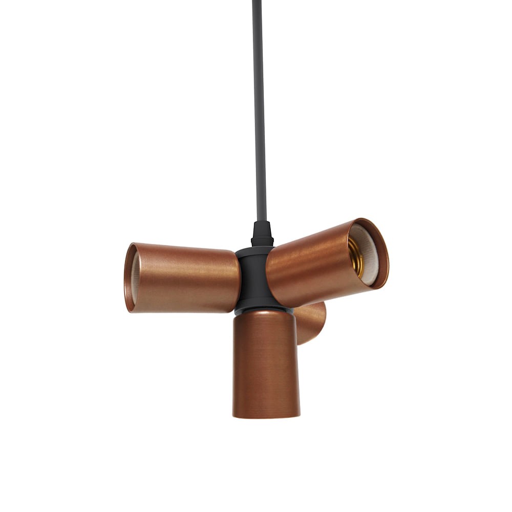 Pendente Nick 4Xe27 Cobre Taschibra