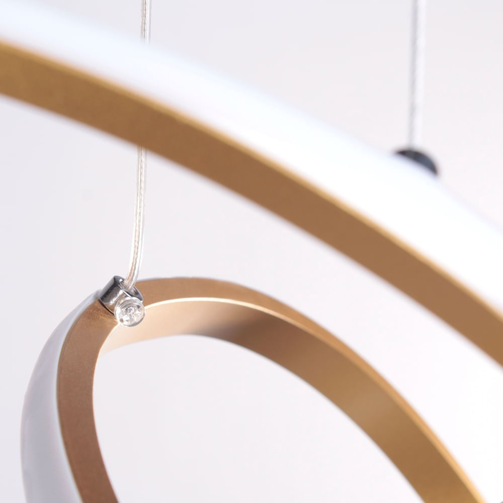 Pendente Led Toquio 3000k 30w Ouro Fosco Taschibra