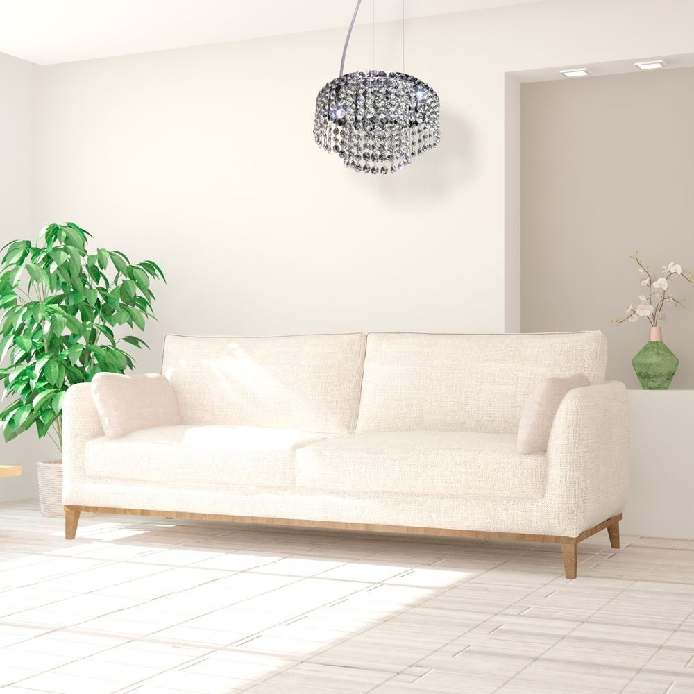 Pendente Milano Cristal Redondo 4 Luzes G9 LLumm Bronzearte