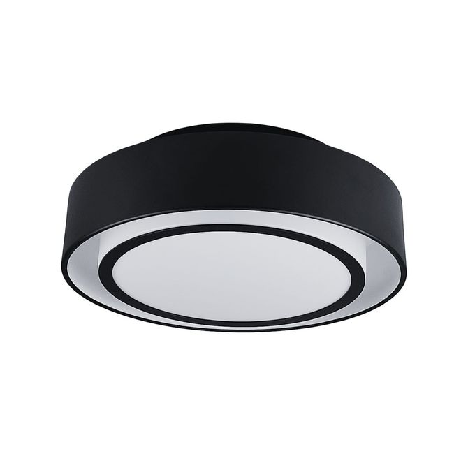 Plafon Sobrepor Para 3 Lâmpadas E27 Preto/Branco Doha Tualux