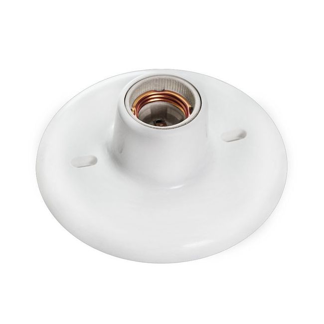 Plafon Soquete Porcelana 1Xe27 Branco