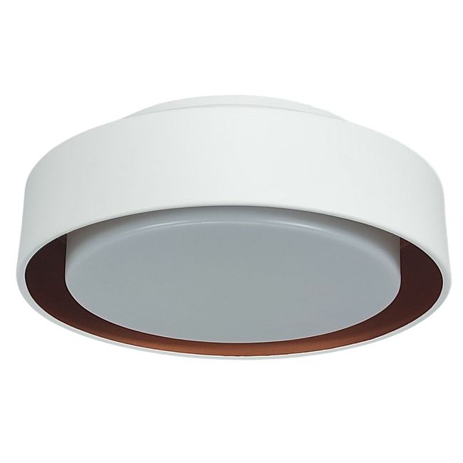 Plafon Sobrepor Para 5 Lâmpadas E27 Branco E Cobre Dubai Tualux