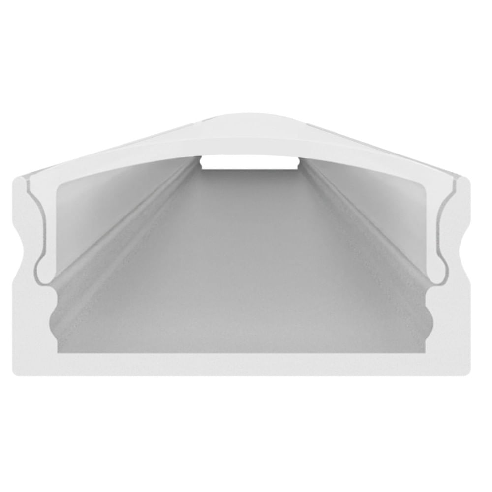 Perfil De Sobrepor Alumínio 2 Metros 17,2X6,9Mm  Branco Llumm Bronzearte