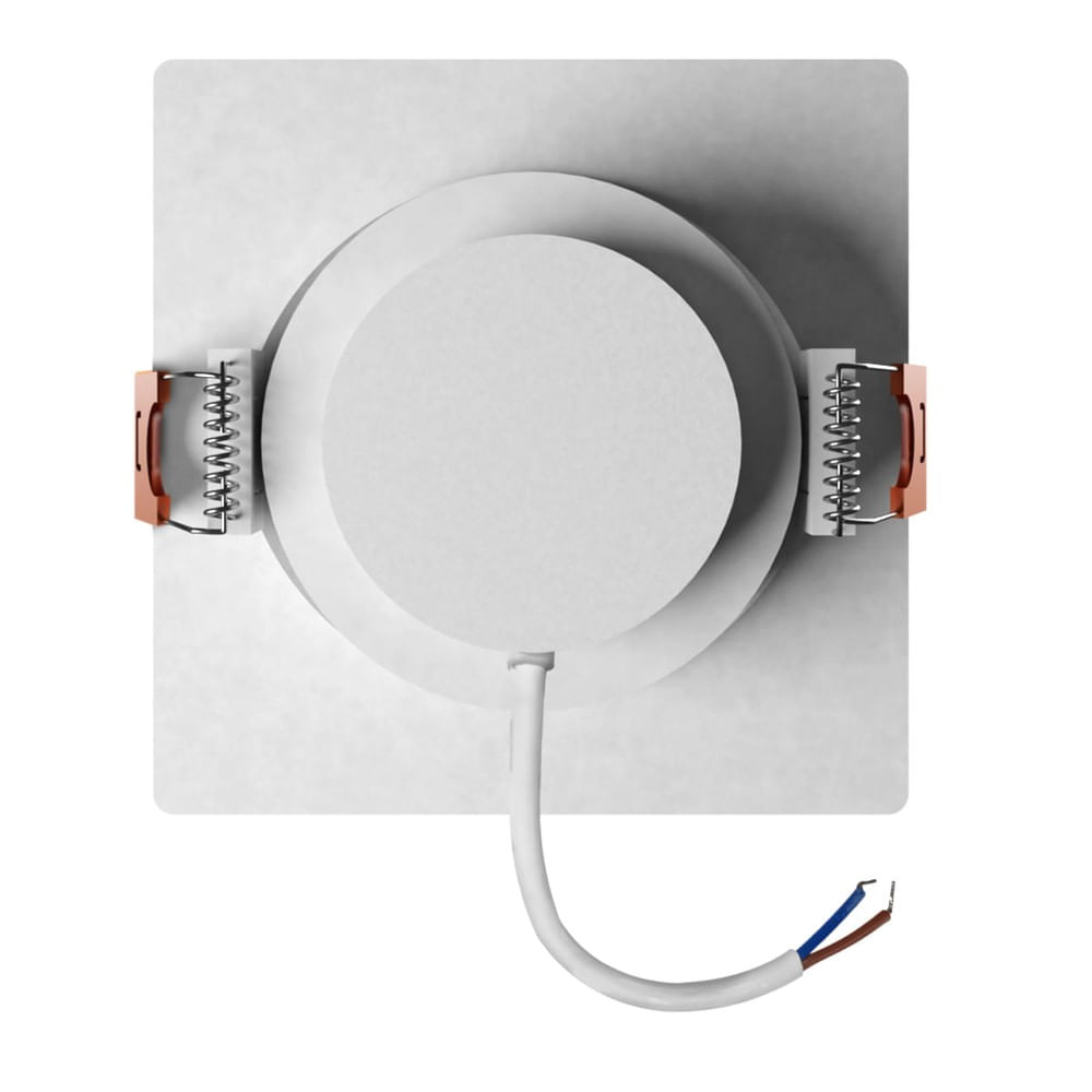 Spot De Embutir Easy Led 5W Quadrado 3K Branco 90X90X32Mm Bivolt Llumm Bronzearte
