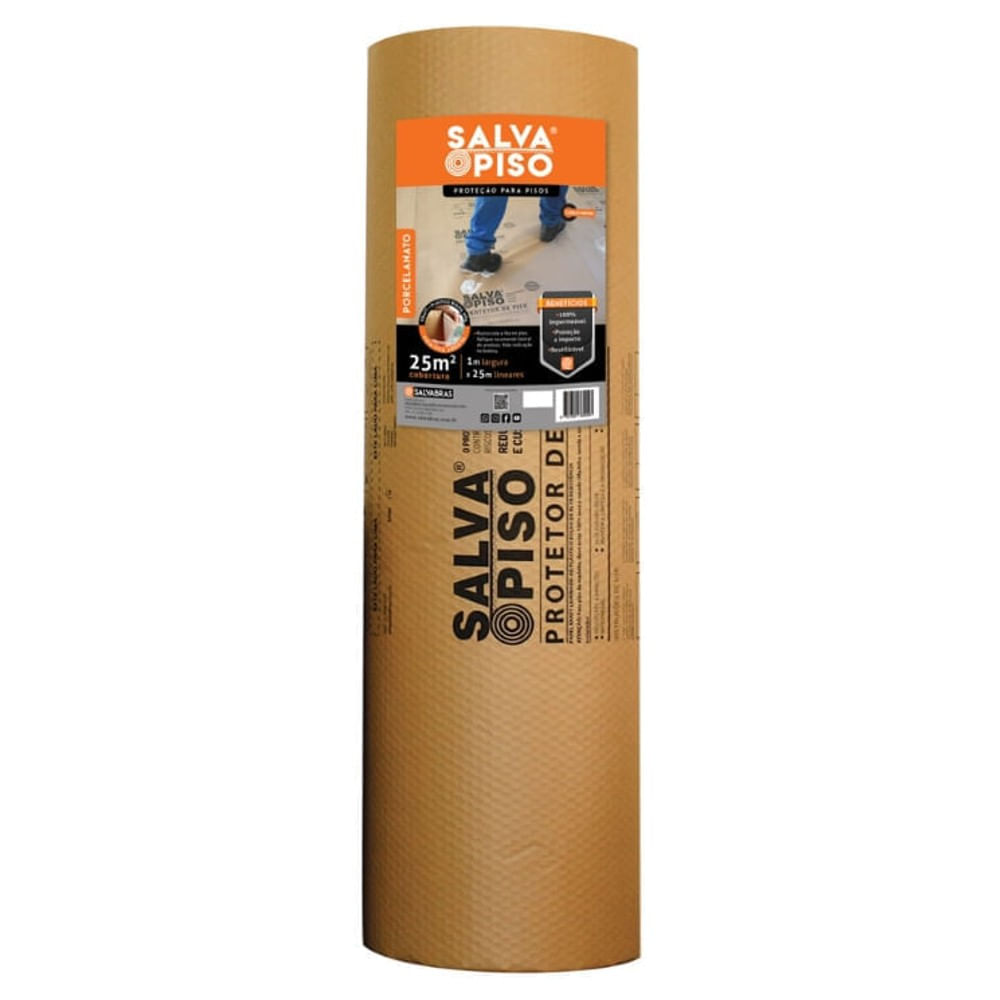Protetor de pisos 1x25mt Marrom Salvabras