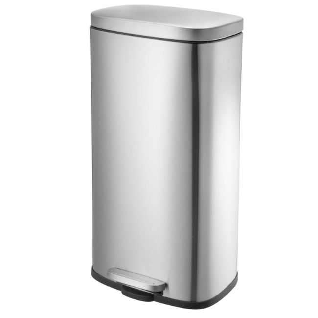 Lixeira Inox Retangular 30L Coisas E Coisinhas