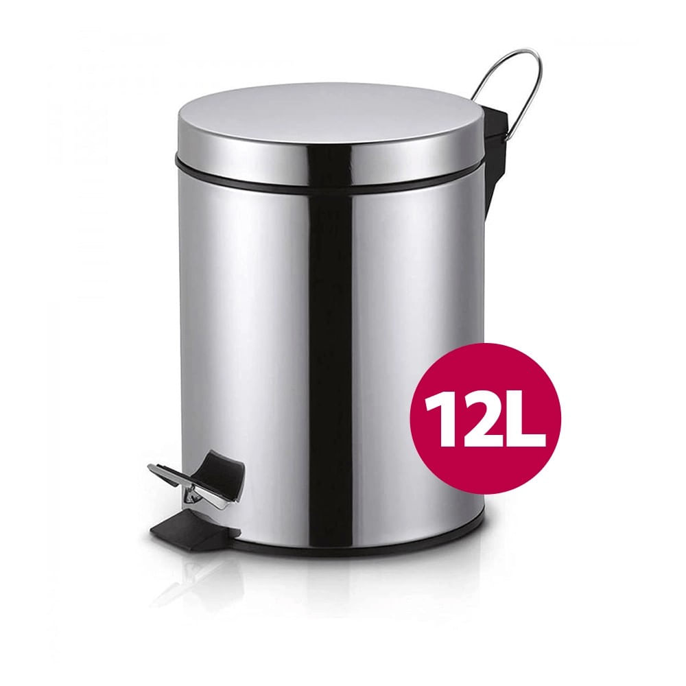 Lixeira de Inox com Pedal 12 Litros Coisas e Coisinhas