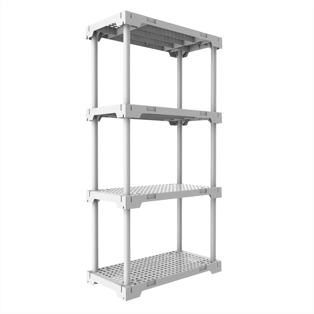 Estante Plástica 35X70 Modular Poly Eco 4 Prateleiras Branca Grifit