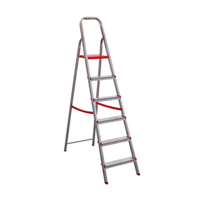 Escada Botafogo Doméstica de Alumínio 6 Degraus