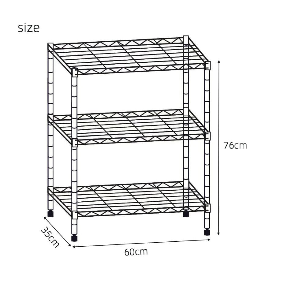 Estante De Aço Com 3 Prateleiras Alterna