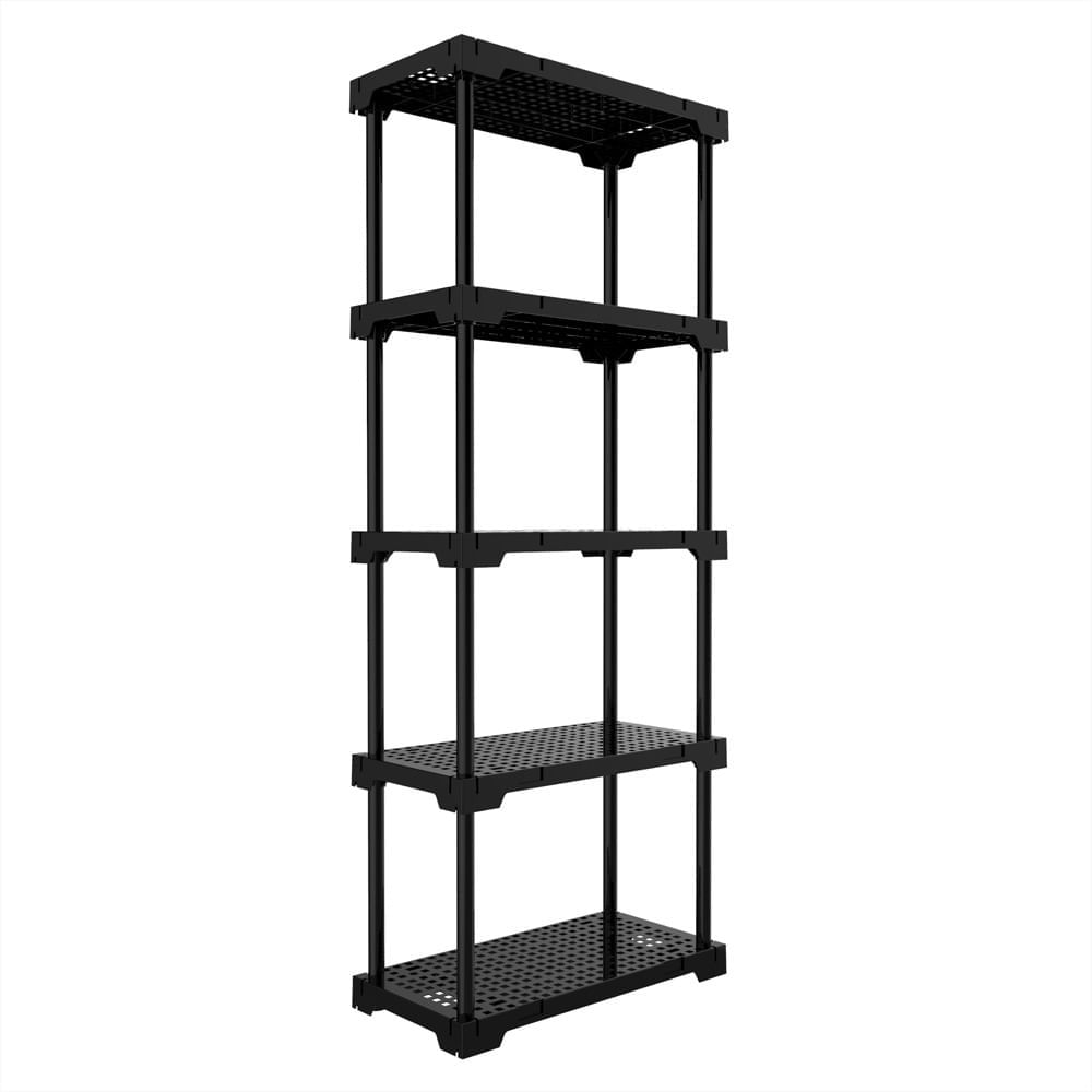 Estante Plástica 35X70 Modular Poly Eco 5 Prateleiras Preta Grifit