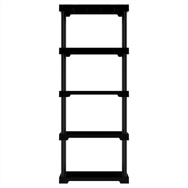 Estante Plástica 35X70 Modular Poly Eco 5 Prateleiras Preta Grifit