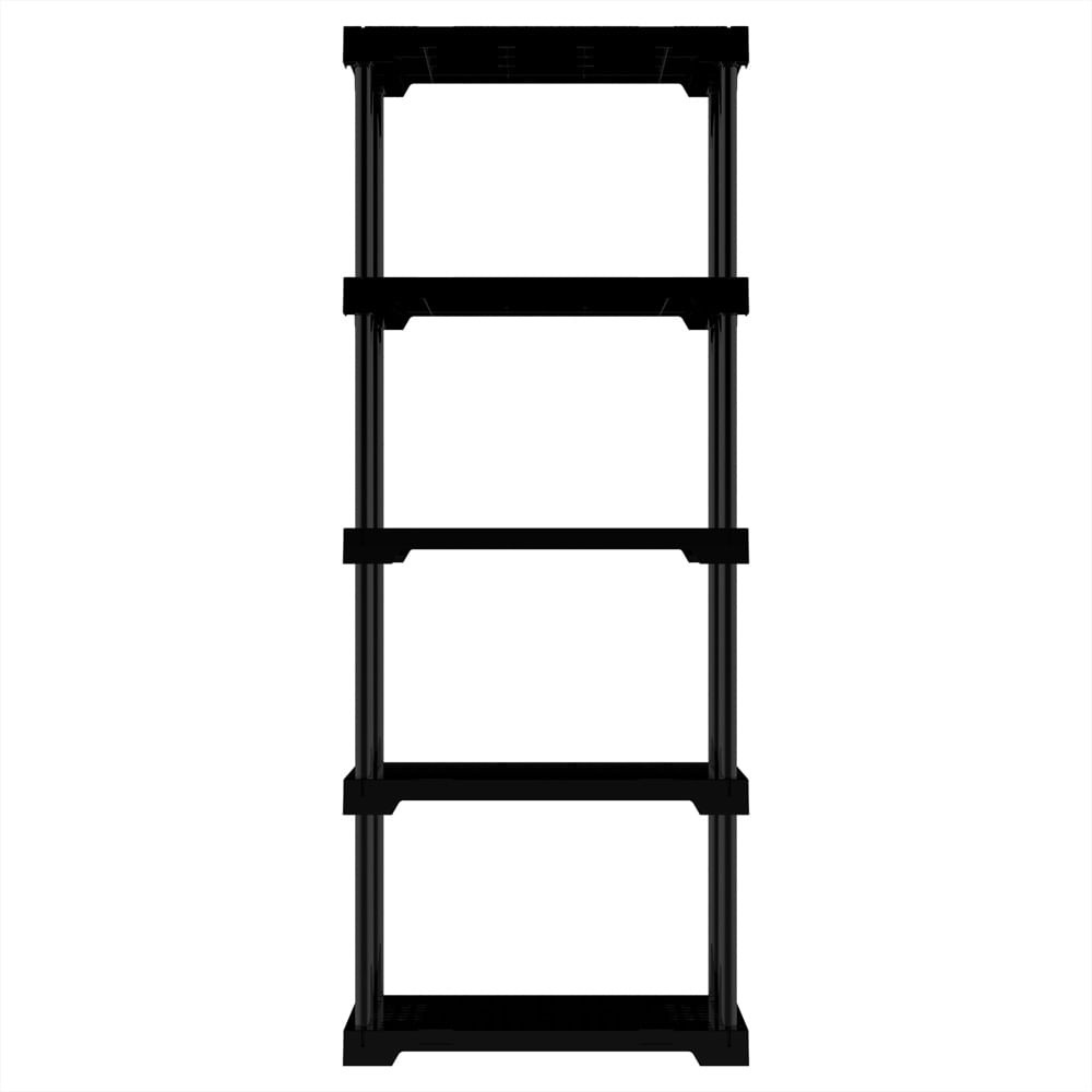 Estante Plástica 35X70 Modular Poly Eco 5 Prateleiras Preta Grifit