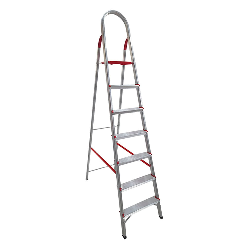 Escada de Alumínio Com 7 Degraus Anti Derrapante e Trava Lateral Art Factory