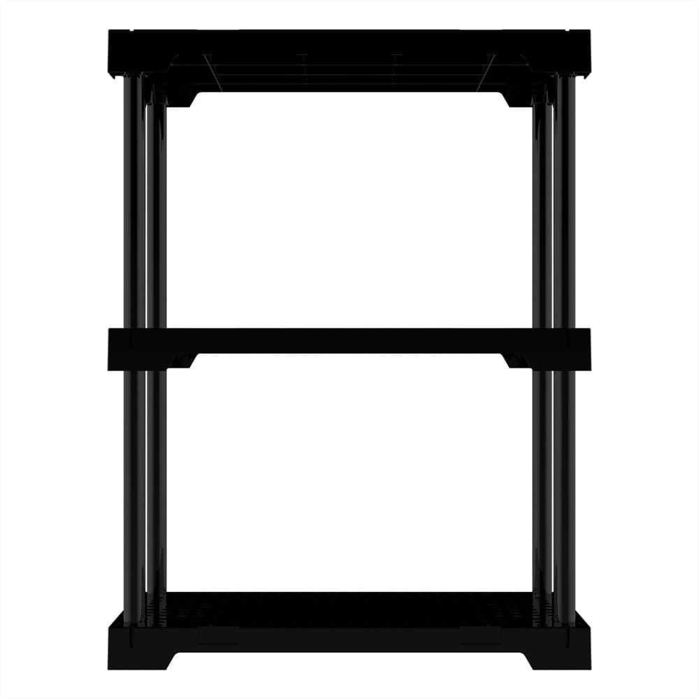 Estante Plástica 35X70 Modular Poly Eco 3 Prateleiras Preta Grifit