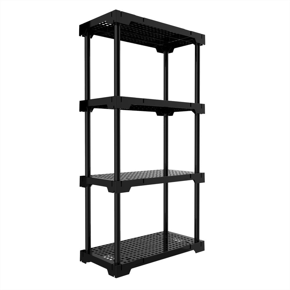 Estante Plástica 35X70 Modular Poly Eco 4 Prateleiras Preta Grifit