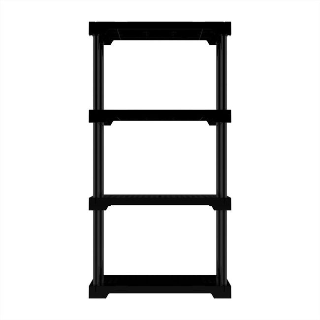 Estante Plástica 35X70 Modular Poly Eco 4 Prateleiras Preta Grifit