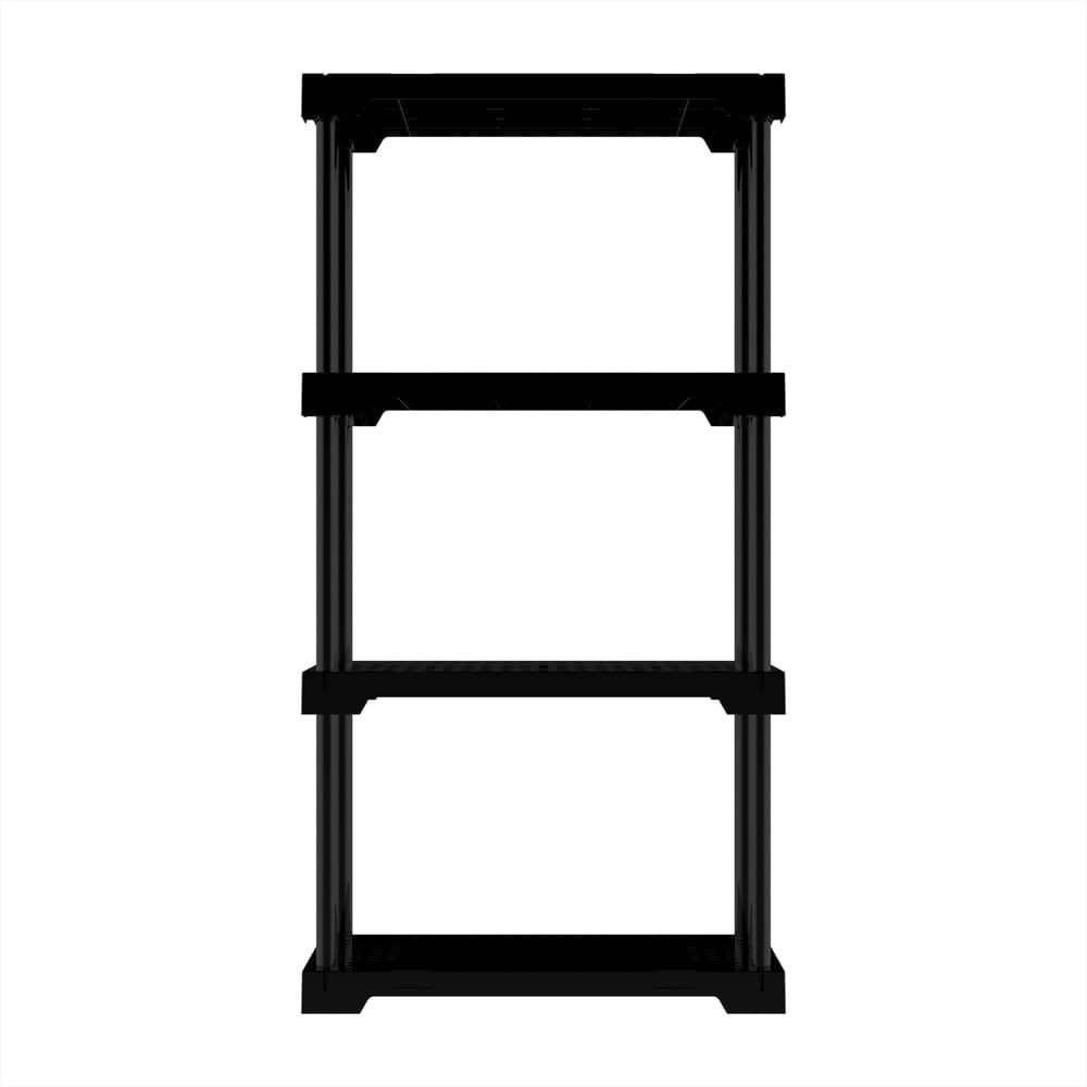 Estante Plástica 35X70 Modular Poly Eco 4 Prateleiras Preta Grifit