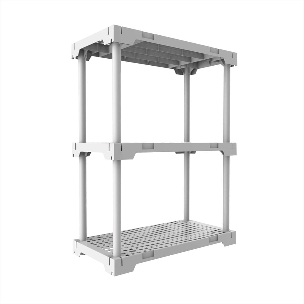 Estante Plástica 35X70 Modular Poly Eco 3 Prateleiras Branca Grifit