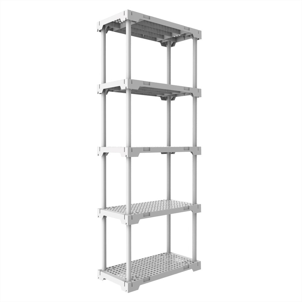 Estante Plástica 35X70 Modular Poly Eco 5 Prateleiras Branca Grifit
