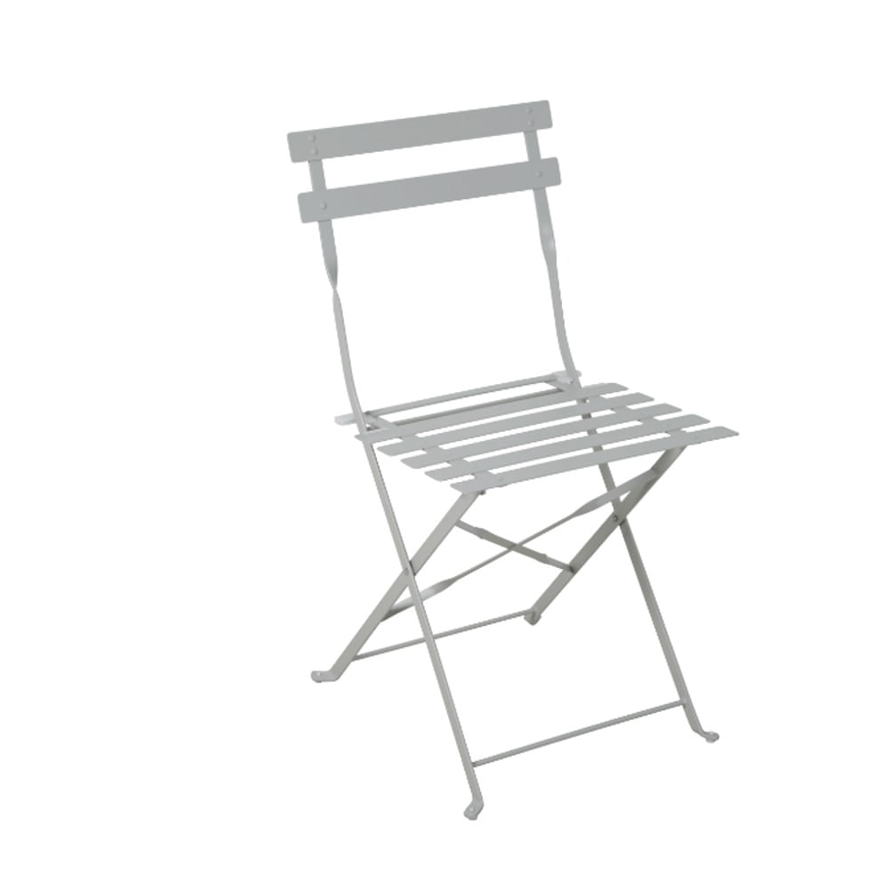 Cadeira Dobravel Em Aco Cinza