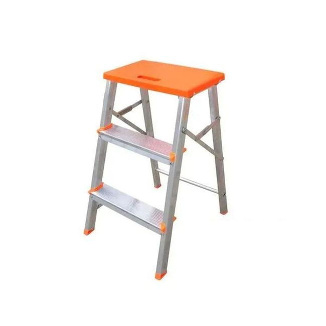Banco escada de alumínio 61cm 3 degraus Botafogo