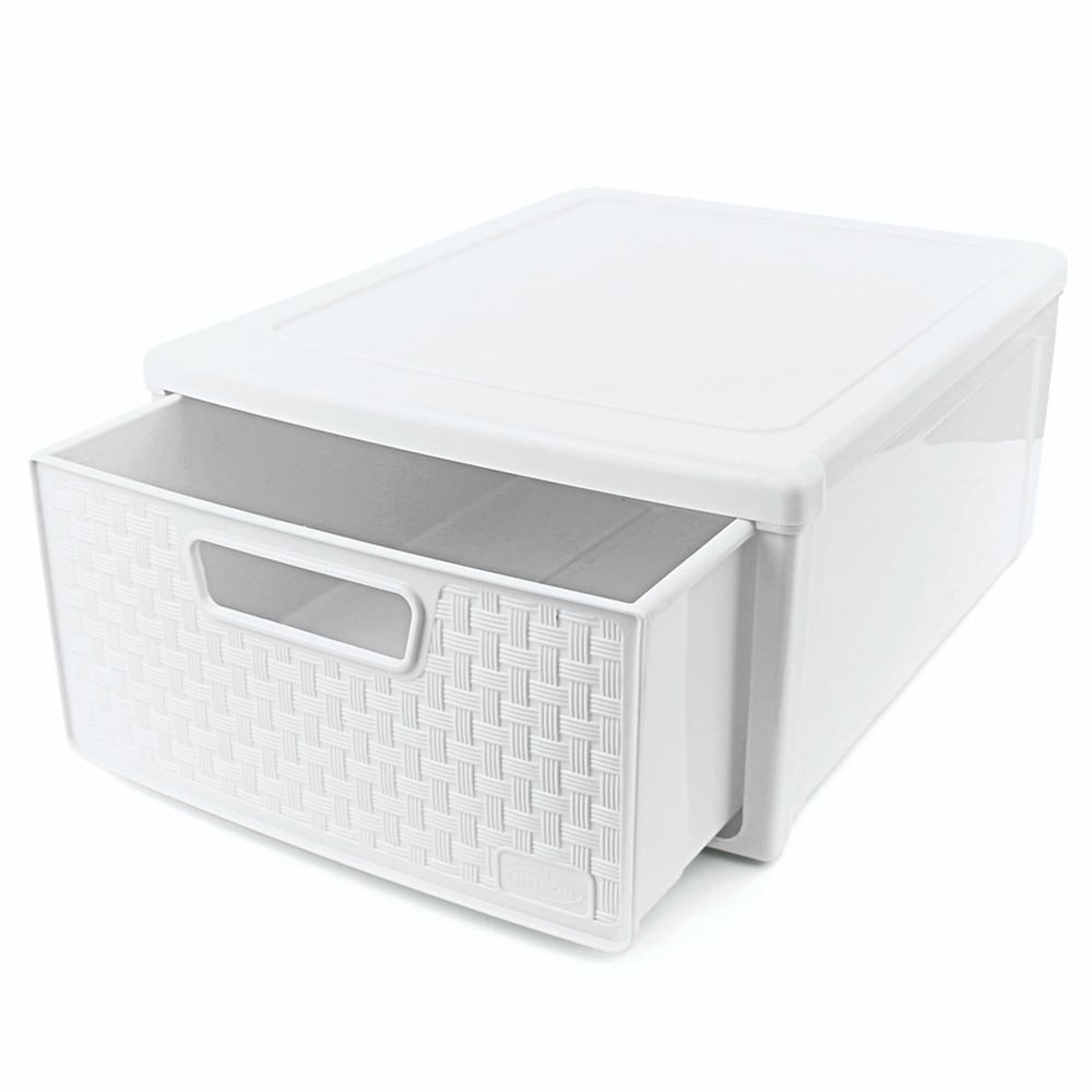 Gaveteiro Modular Rattan Branco Nitron