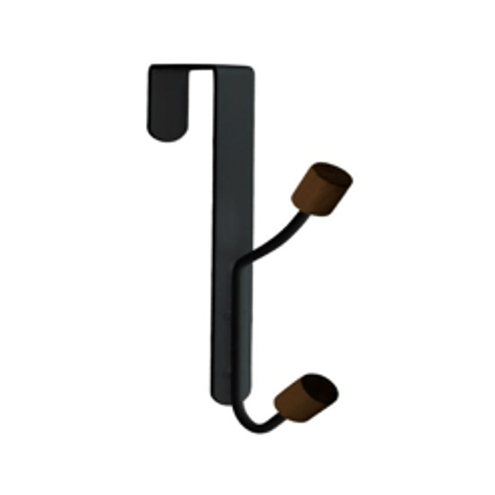 Kit 2 Cabideiros c/ Gancho Preto Oikos