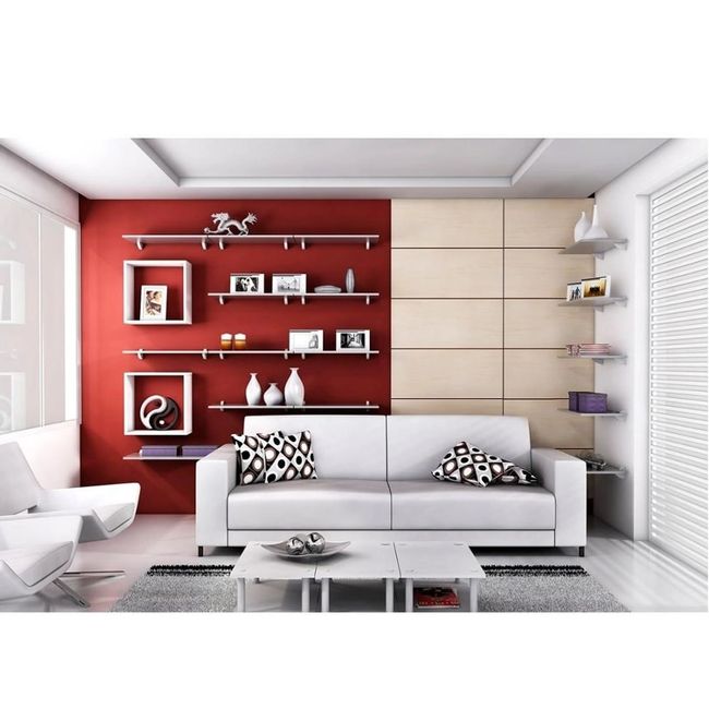 Prateleira com suporte Concept 10x60cm branca Prat-k