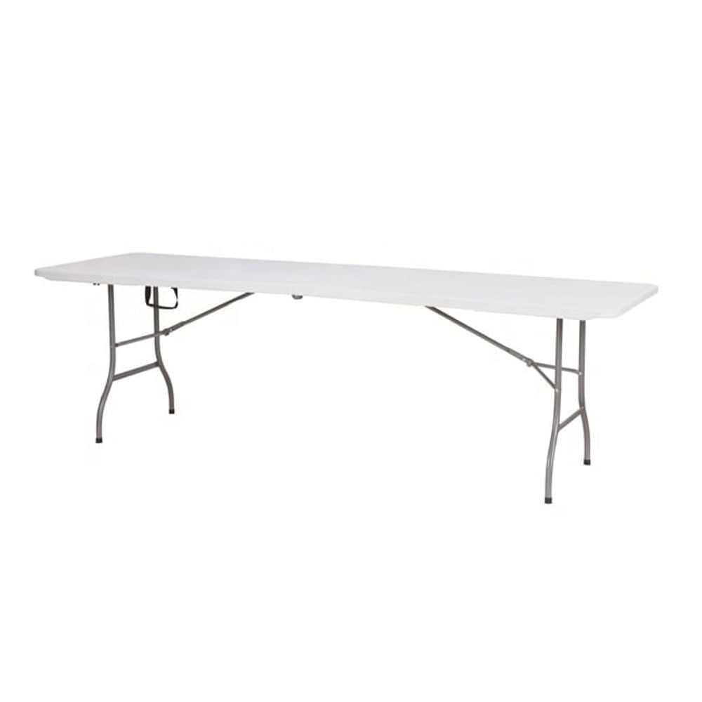 Mesa Em Aço Dobrável 244cmx74cm Branco Coisas e Coisinhas