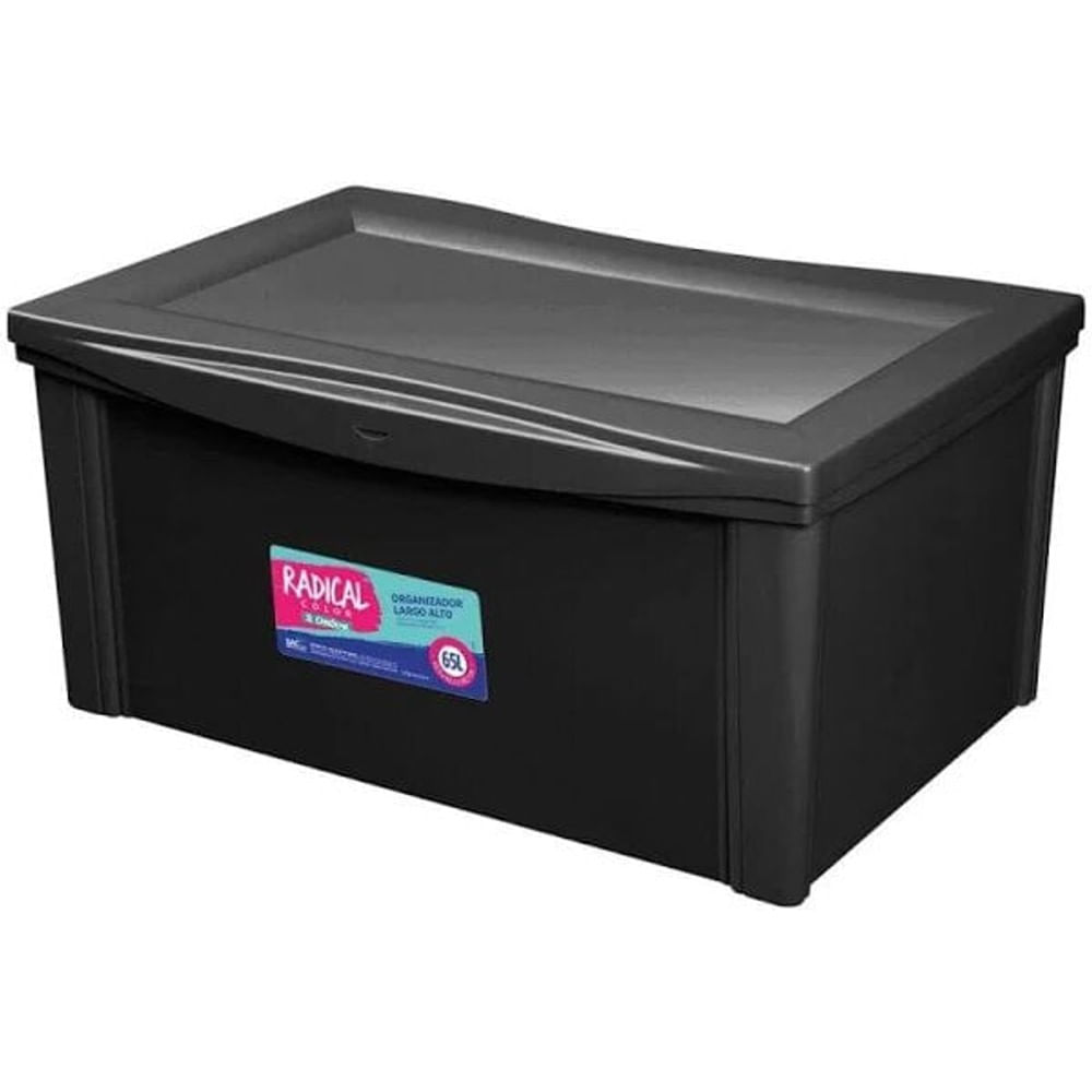 Organizador Largo Alto 65 Litros Radical Color Preto Ordene