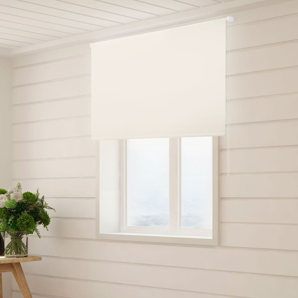 Persiana Rolo Blackout 160X160 Bege Evolux