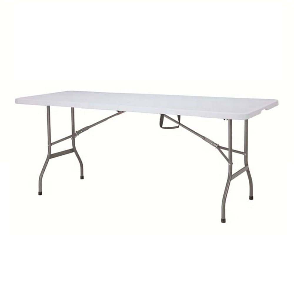 Mesa Em Aço Dobrável 150cmx75cm Branco Coisas e Coisinhas