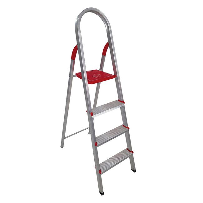 Escada de Alumínio Com 4 Degraus Anti Derrapante e Trava Lateral Art Factory