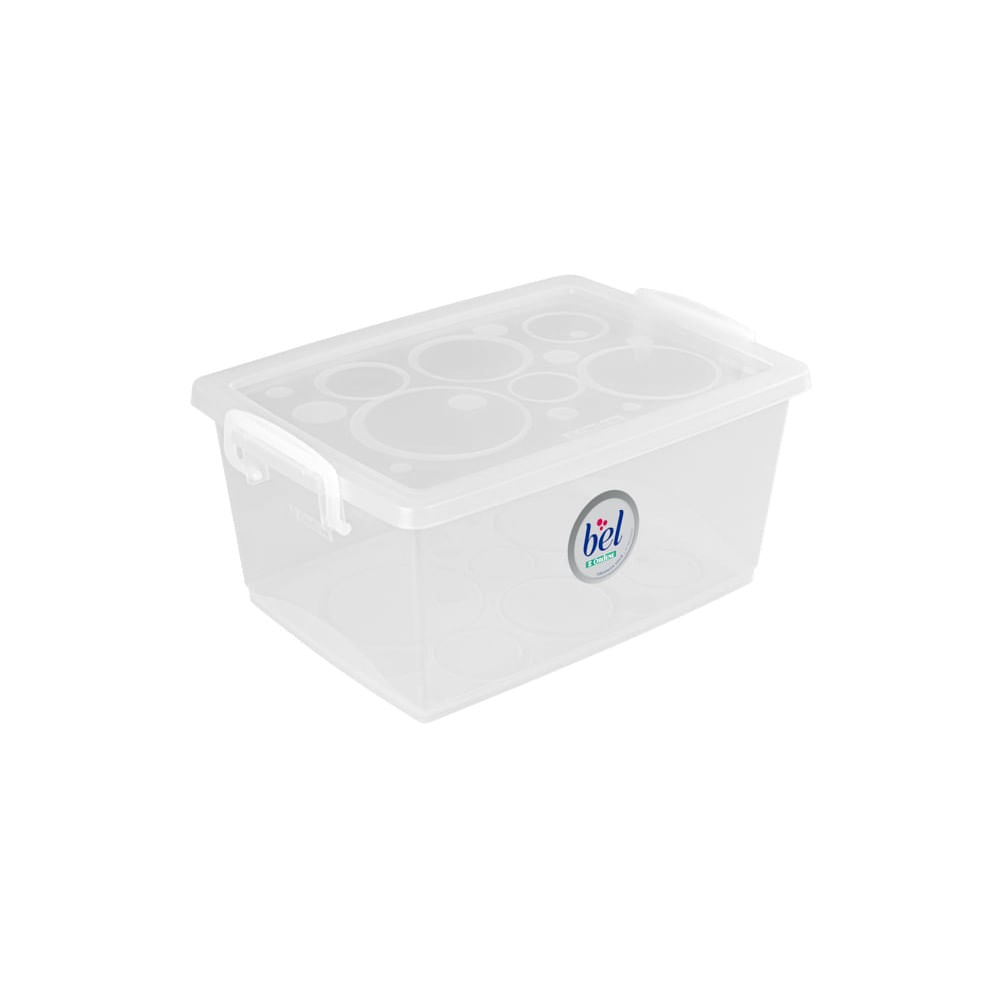 Organizador Com Trava 30 Litros Bel Cristal Ordene